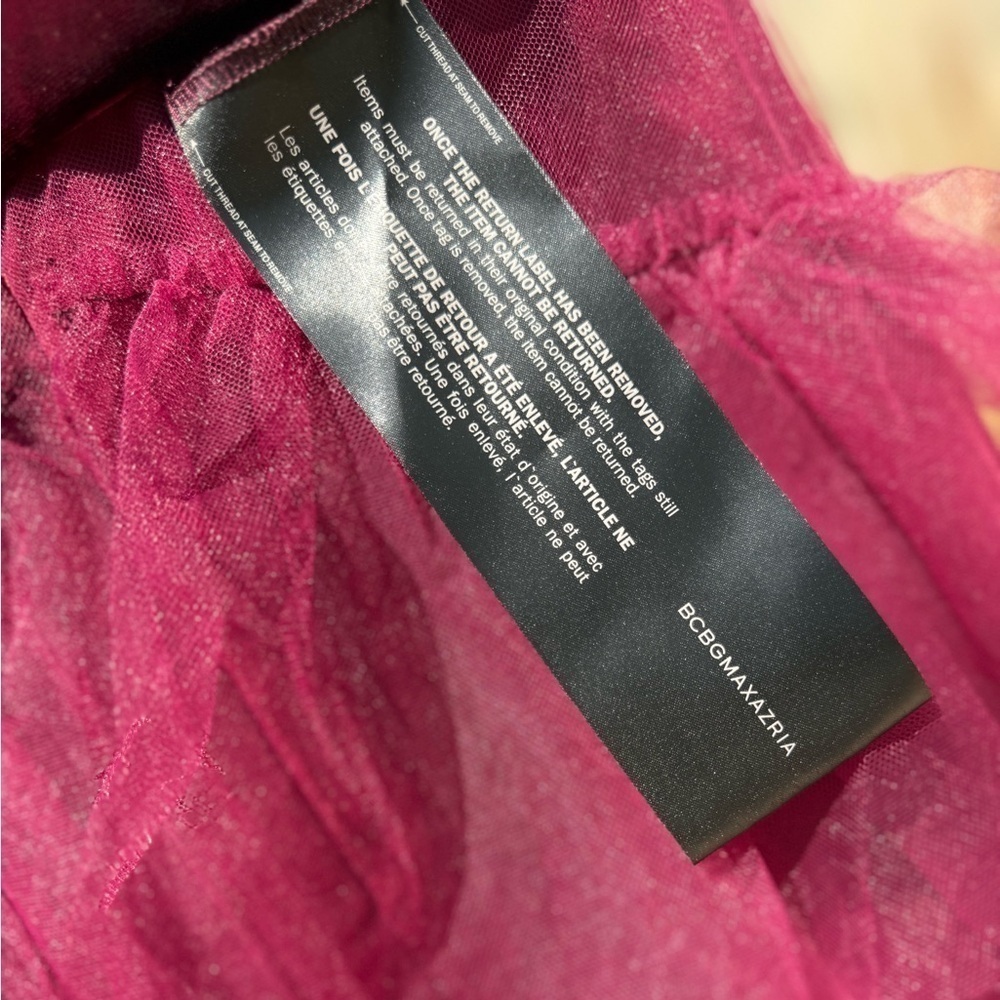 New REVOLVE / BCBGMAXAZRIA Velvet Ruffle Gown in Cabernet Size medium - Picture 13 of 17